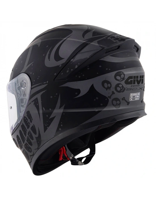 GIVI 50.X BONES MAT SİYAH-GRİ KASK