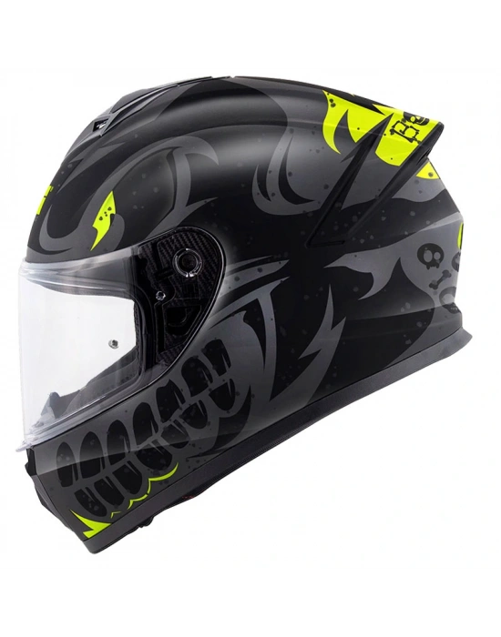 GIVI 50.X BONES MAT SİYAH-NEON SARI KASK