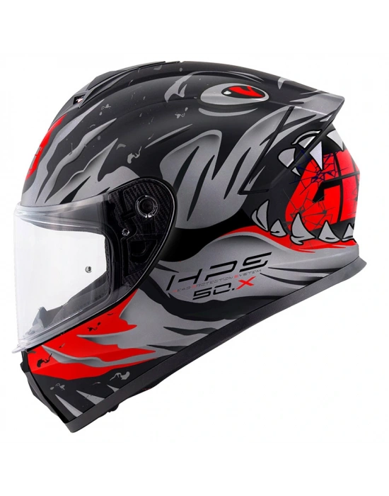 GIVI 50.X SHARKBITE MAT SİYAH-GRİ-KIRMIZI KASK