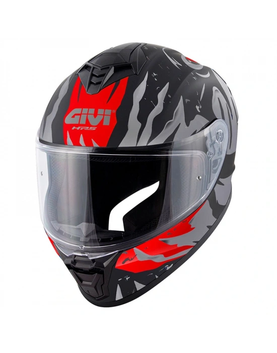 GIVI 50.X SHARKBITE MAT SİYAH-GRİ-KIRMIZI KASK