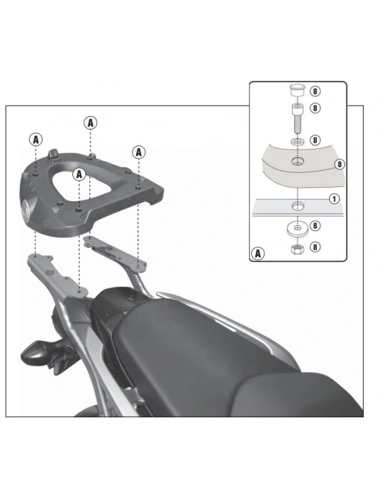 GIVI 1109FZ HONDA INTEGRA 700 (12-13) ARKA ÇANTA TAŞIYICI