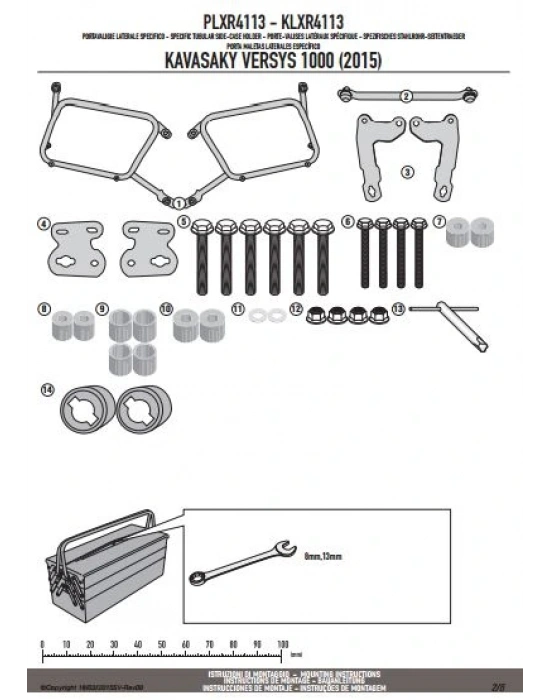 GIVI PLXR4113 KAWASAKI VERSYS 1000 (15-16) YAN ÇANTA TAŞIYICI
