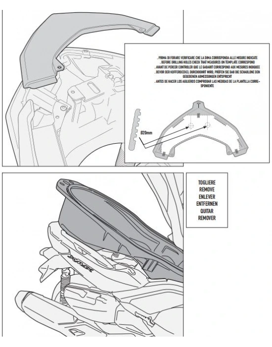 GIVI SR2111 YAMAHA X-MAX 400 (13-16) ARKA ÇANTA TAŞIYICI