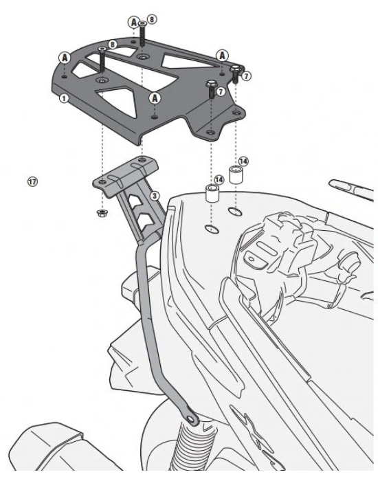 GIVI SR2111 YAMAHA X-MAX 400 (13-16) ARKA ÇANTA TAŞIYICI
