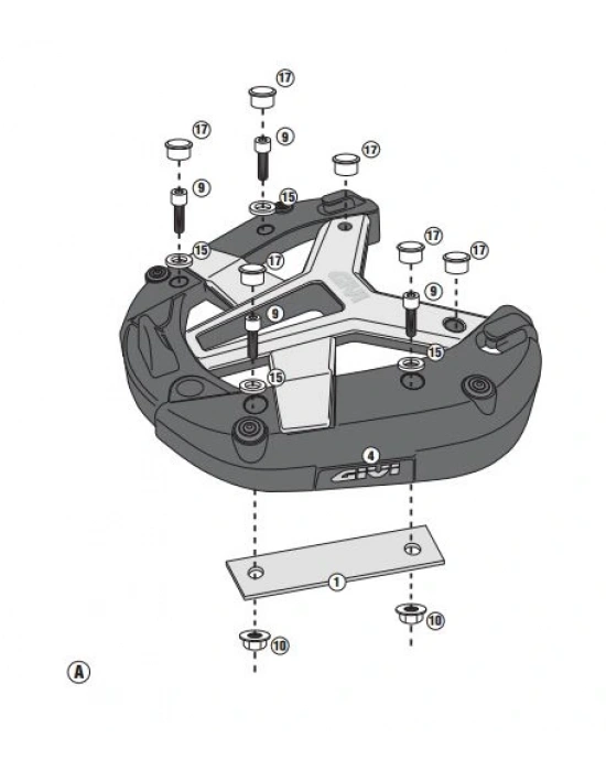 GIVI SR2111 YAMAHA X-MAX 400 (13-16) ARKA ÇANTA TAŞIYICI