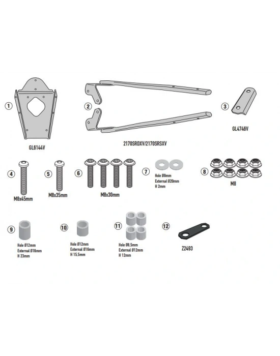 GIVI SR2170 YAMAHA N-MAX 125 (25) ARKA ÇANTA TAŞIYICI