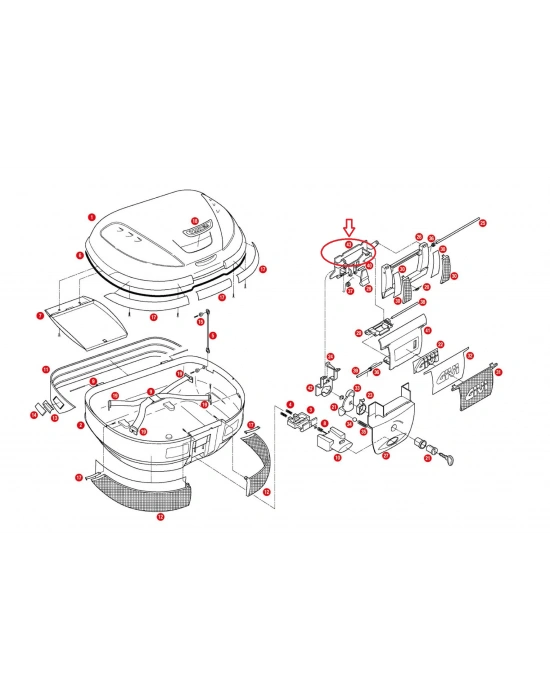GIVI Z134 ÇANTA TABLA DÜĞMESİ MONTAJ SACI E52