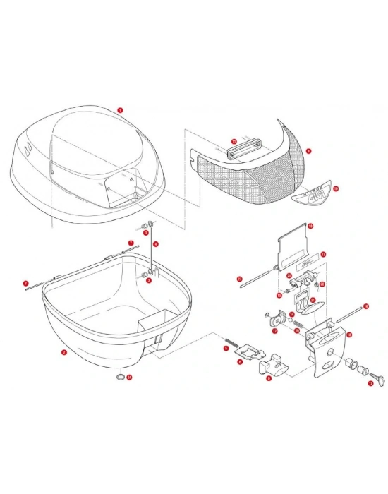 GIVI Z310 ÇANTA ALT TABLA KİLİT SACI E42-E26-E300-E30-E33-E280-E260