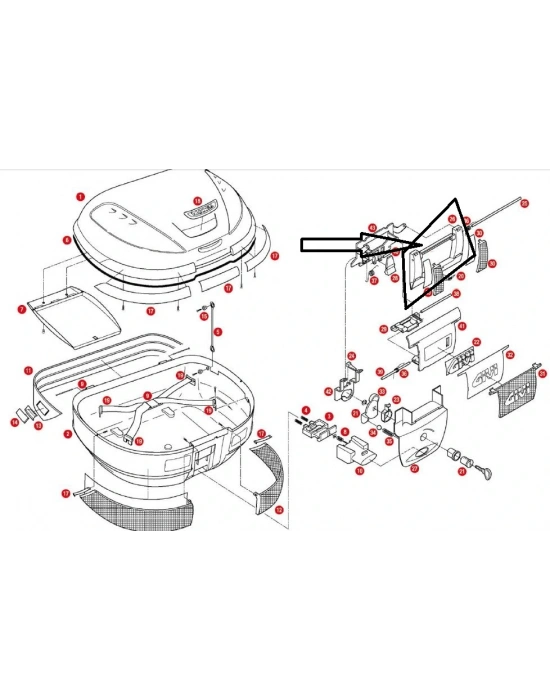 GIVI Z367N ÇANTA KİLİT MEKANİZMA KAPAK ÜST E52