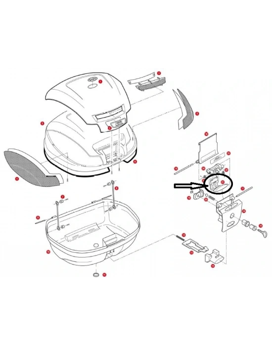 GIVI Z644NR ÇANTA AÇMA DÜĞMESİ TRK33-TRK46-V46-E370