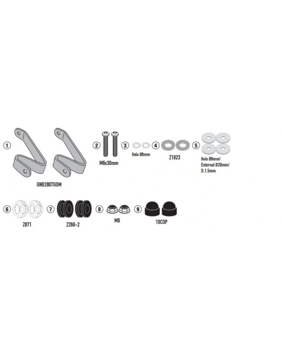 KAPPA D1190KITK HONDA PCX 125 (21-24) RÜZGAR SİPERLİK BAĞLANTISI