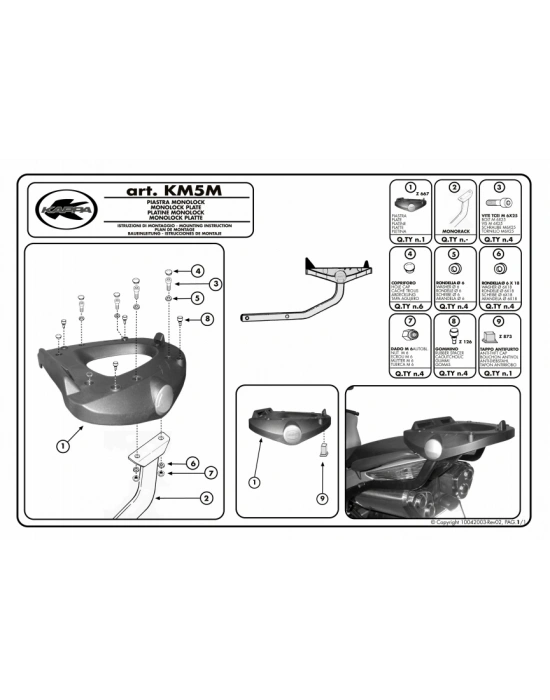 KAPPA KM5M UNIVERSAL ALT TABLA (MONOLOCK)