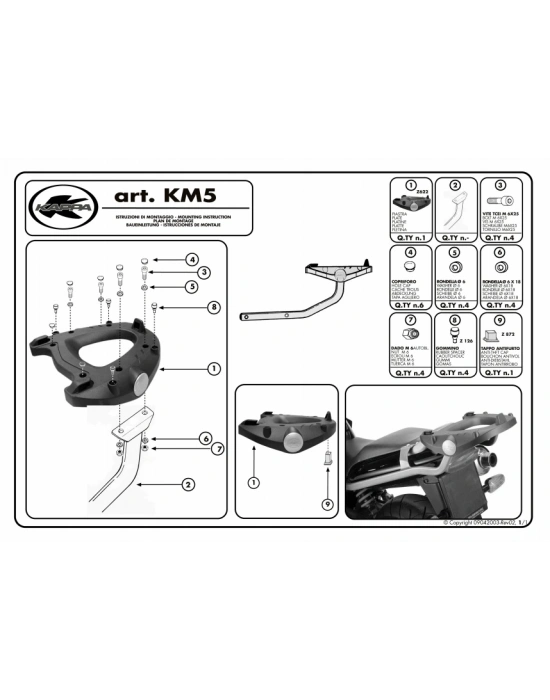 KAPPA KM5 UNIVERSAL ALT TABLA (MONOKEY)