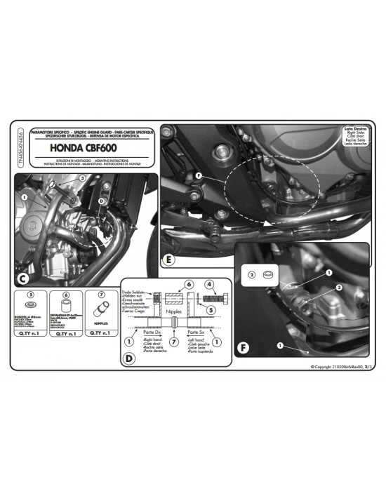 KAPPA KN456 HONDA CBF 600S - 600N (08-12) KORUMA DEMİRİ