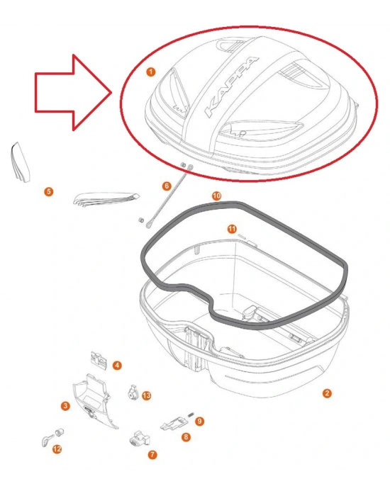 KAPPA ZK47CNM ÇANTA ÜST KAPAK SİYAH K47