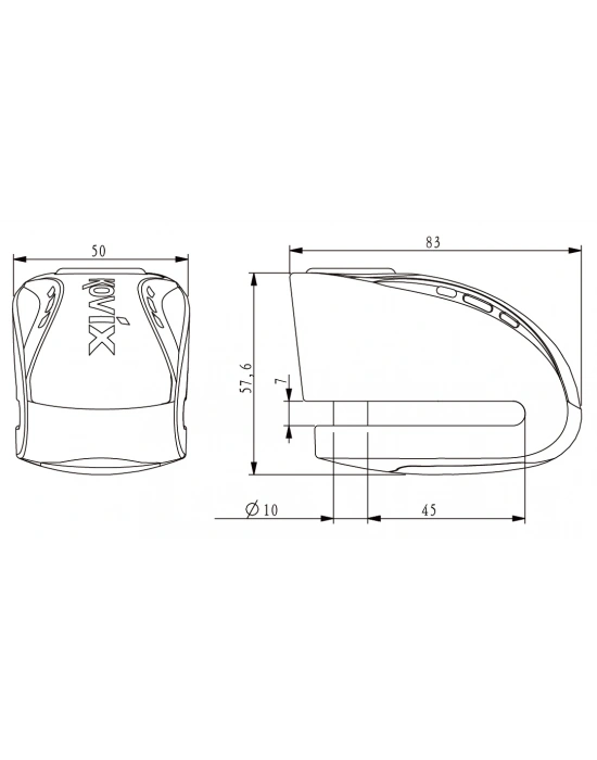 KOVIX KNX10-FG ALARMLI DİSK KİLİT YEŞİL
