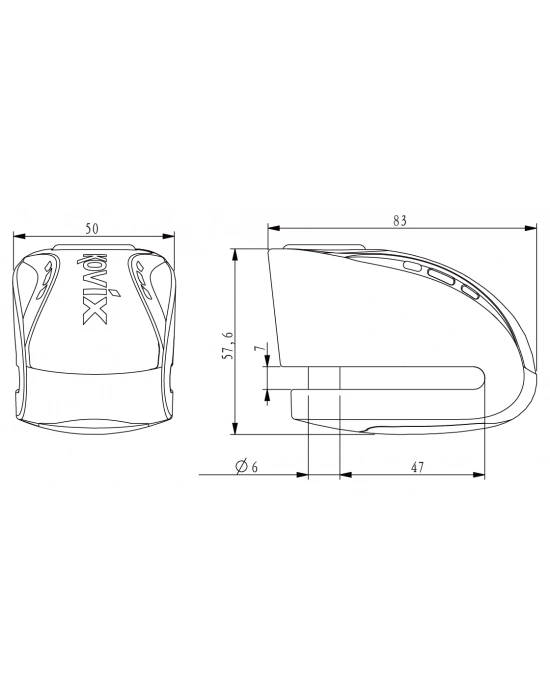 KOVIX KNX6-FG ALARMLI DİSK KİLİT YEŞİL