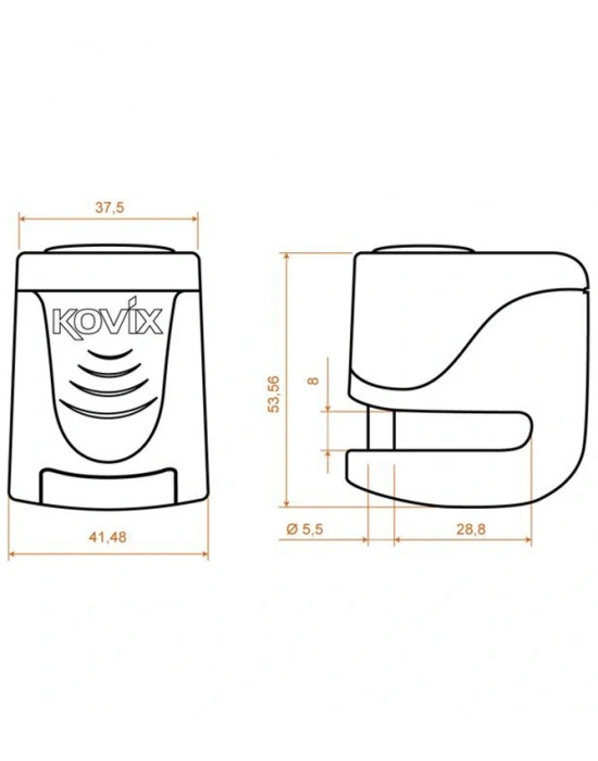 KOVIX KS6-BM ALARMLI DİSK KİLİT METAL