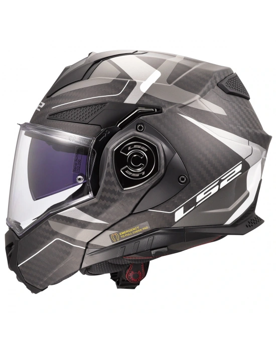 LS2 ADVANT X KARBON HORIZON MAT GÜMÜŞ-GRİ KASK