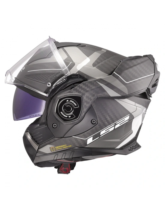 LS2 ADVANT X KARBON HORIZON MAT GÜMÜŞ-GRİ KASK