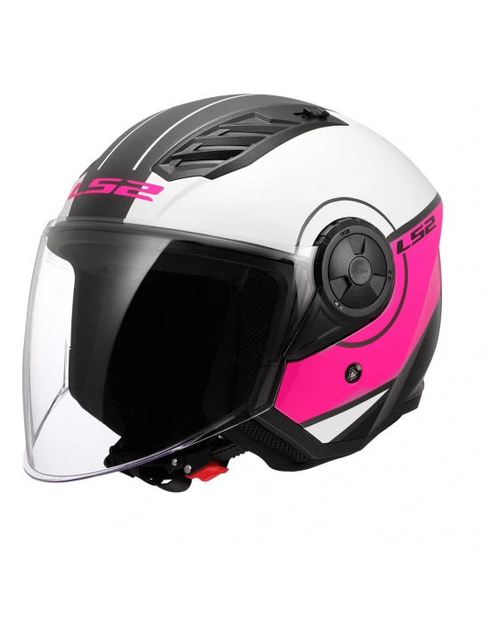 LS2 AIRFLOW 2 COVER BEYAZ-PEMBE KASK