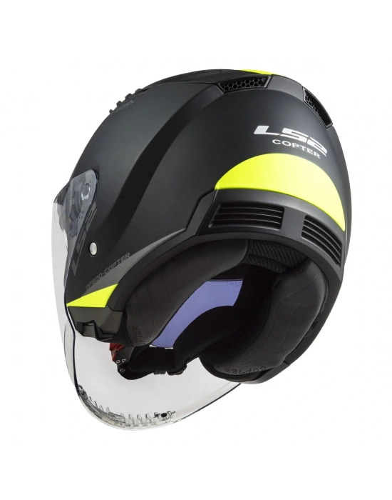 LS2 COPTER 2 URBANE MAT SİYAH-NEON SARI KASK