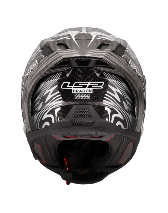 LS2 DRAGON KARBON ENTHUM SİYAH-GRİ KASK