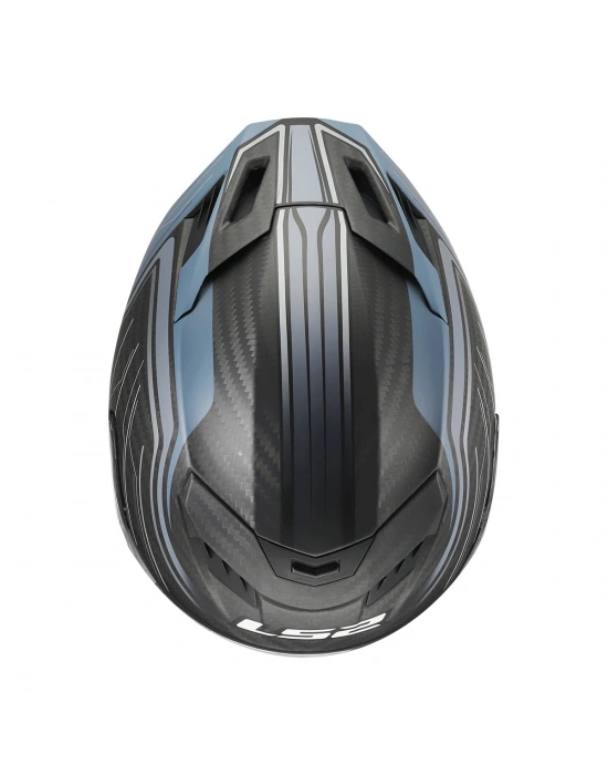 LS2 DRAGON KARBON SUBIC MAT MAVİ PETROL KASK