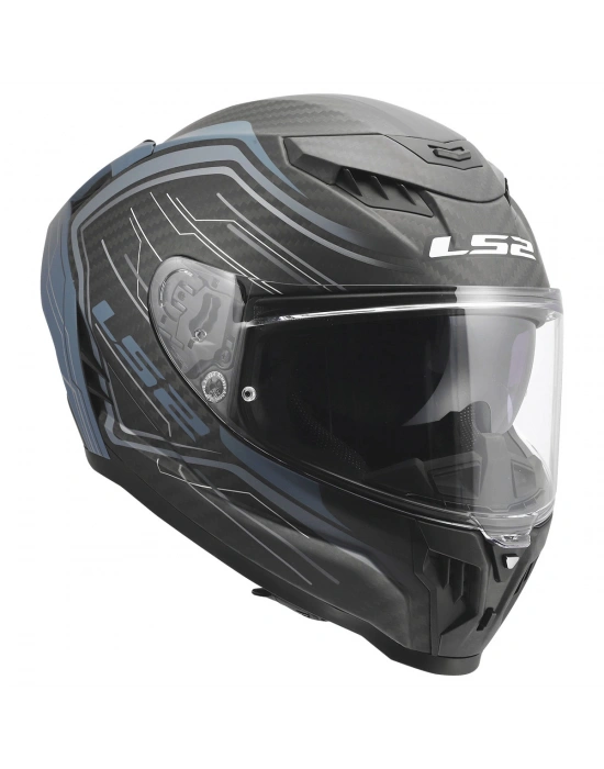 LS2 DRAGON KARBON SUBIC MAT MAVİ PETROL KASK