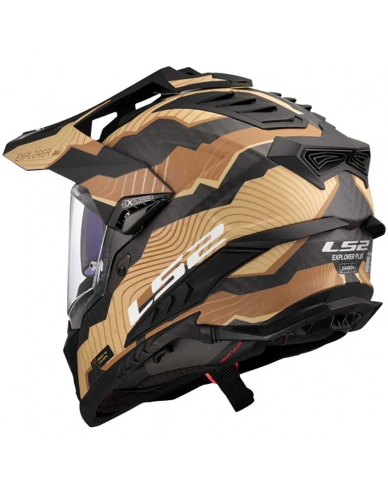 LS2 EXPLORER C KARBON TRICK MAT KAHVE- KASK