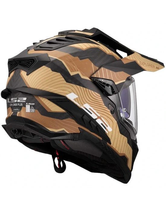 LS2 EXPLORER C KARBON TRICK MAT KAHVE- KASK