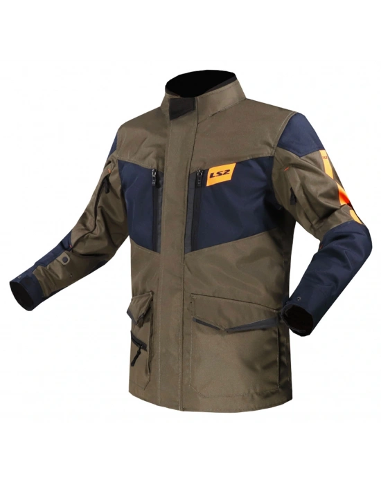 LS2 METROPOLIS EVO MONT HAKİ-MAVİ-NEON TURUNCU