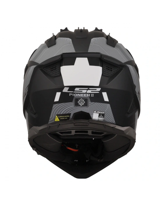 LS2 PIONEER 2 HILL MAT SİYAH-BEYAZ KASK