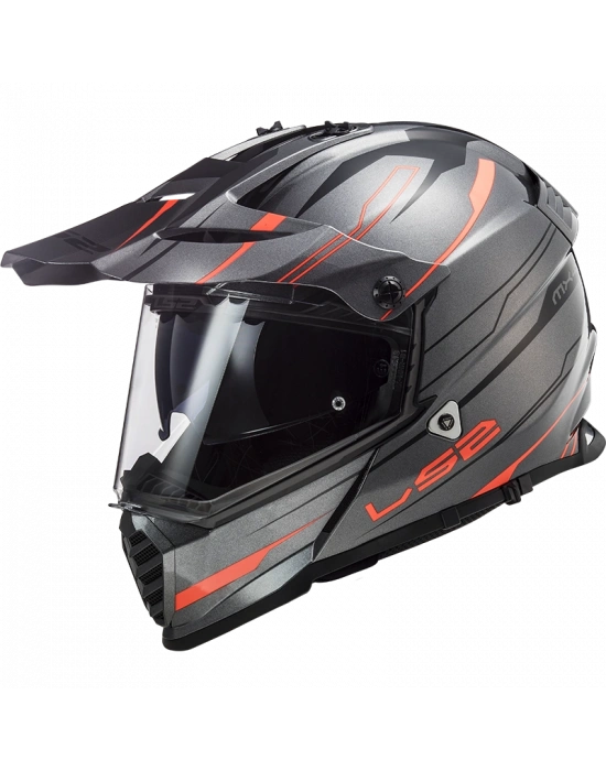 LS2 PIONEER EVO KNIGHT TITANIUM- KASK