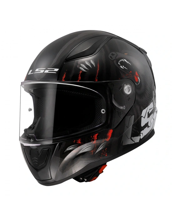 LS2 RAPID 2 CLAWN MAT SİYAH-GRİ-KIRMIZI KASK