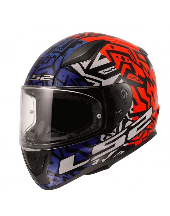 LS2 RAPID 2 MEMPHIS KIRMIZI-MAVİ KASK