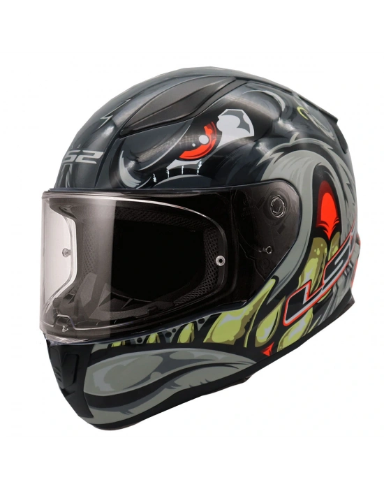 LS2 RAPID 2 SPOX GRİ-KIRMIZI KASK