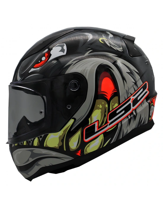 LS2 RAPID 2 SPOX GRİ-KIRMIZI KASK