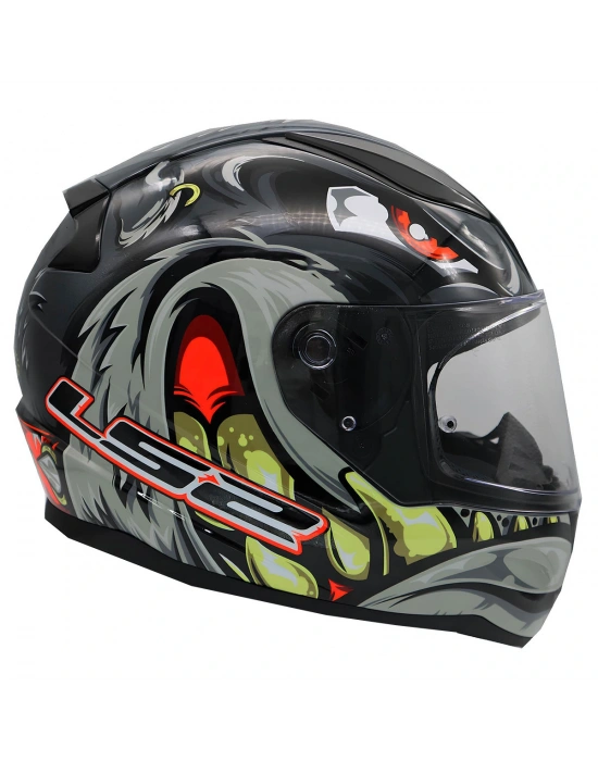 LS2 RAPID 2 SPOX GRİ-KIRMIZI KASK