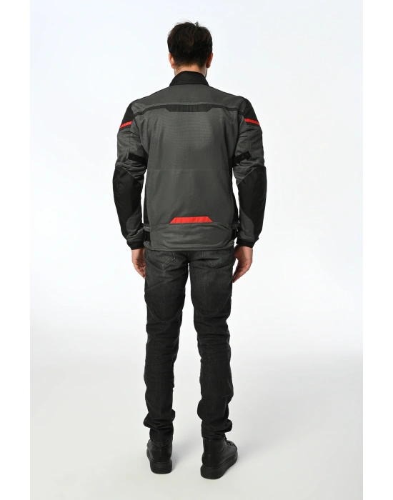 LS2 RIVA MONT SİYAH-GRİ-KIRMIZI