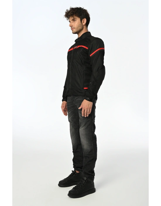 LS2 RIVA MONT SİYAH-KIRMIZI