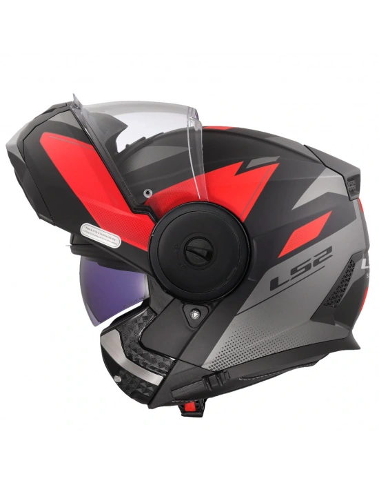 LS2 SCOPE 2 DURIA MAT SİYAH-KIRMIZI KASK