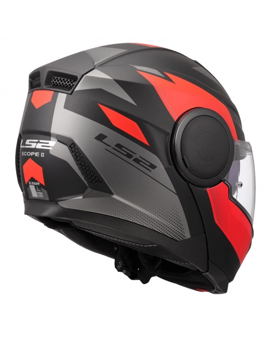 LS2 SCOPE 2 DURIA MAT SİYAH-KIRMIZI KASK