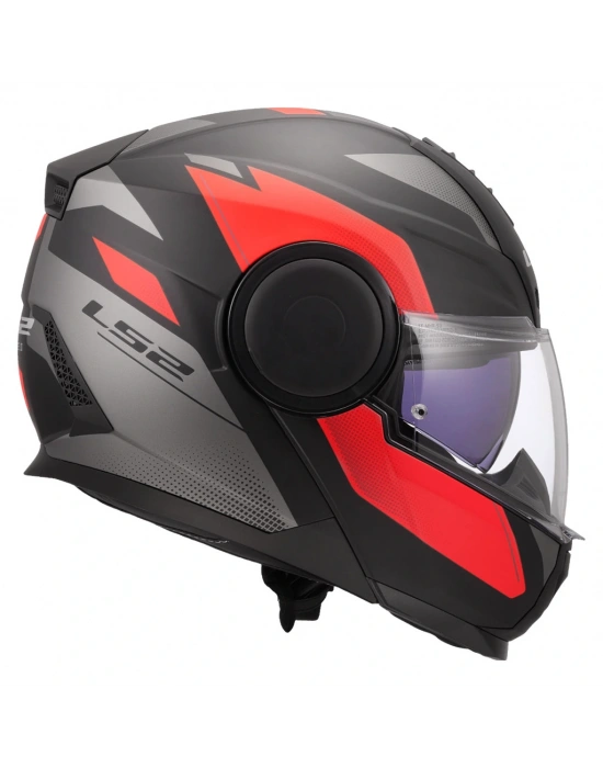 LS2 SCOPE 2 DURIA MAT SİYAH-KIRMIZI KASK