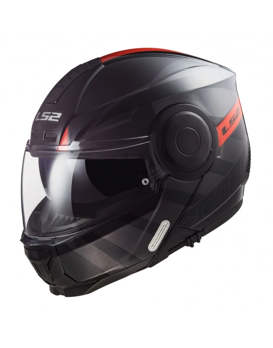 LS2 SCOPE HAMR MAT SİYAH-KIRMIZI KASK