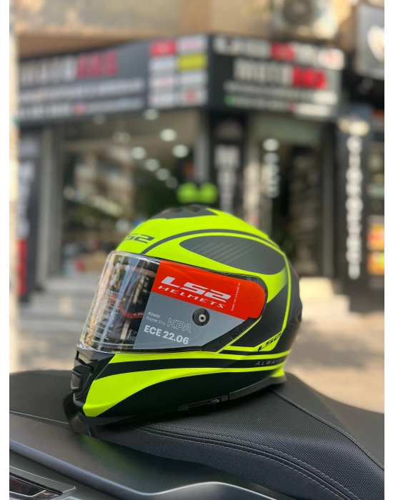 Ls2 Storm 2 Dodger Mat Siyah-Neon Sarı Full Face Motosiklet Kask
