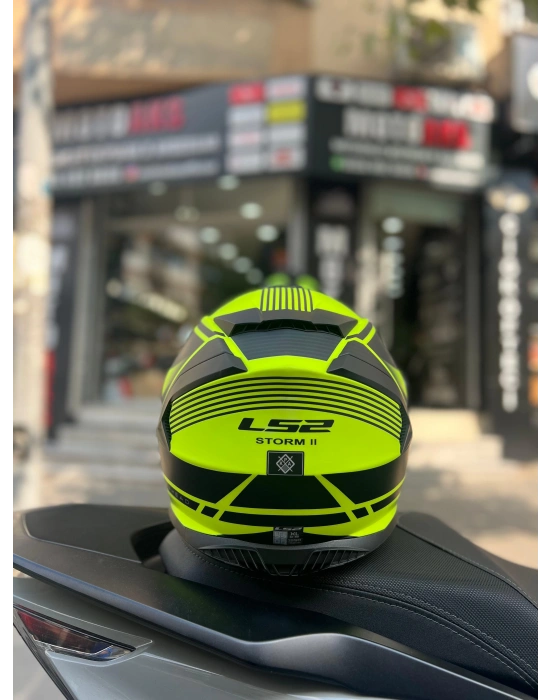 Ls2 Storm 2 Dodger Mat Siyah-Neon Sarı Full Face Motosiklet Kask