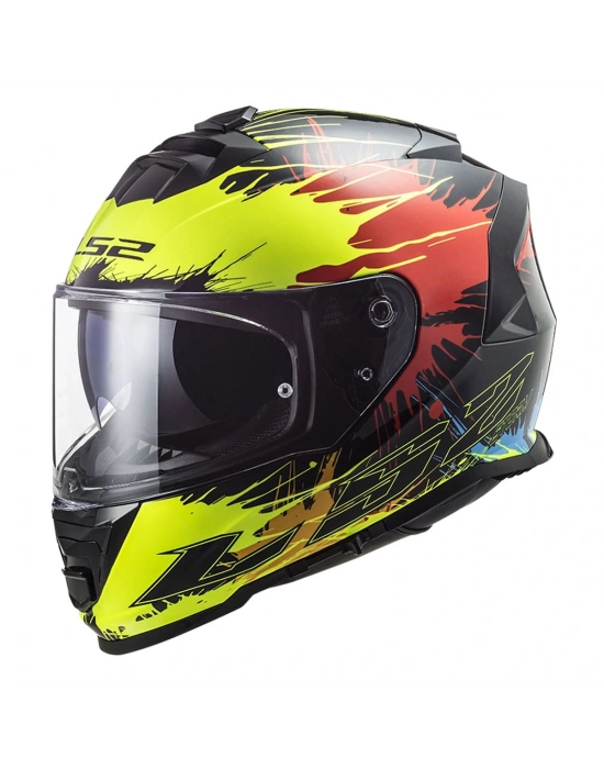 LS2 STORM 2 DROP SİYAH-SARI-KIRMIZI KASK
