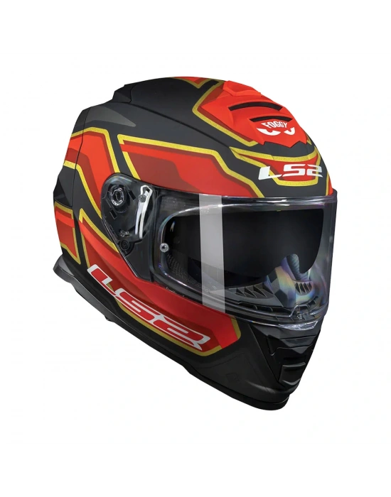 LS2 STORM 2 FOGGY MAT SİYAH-KIRMIZI KASK