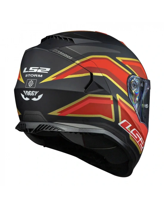 LS2 STORM 2 FOGGY MAT SİYAH-KIRMIZI KASK